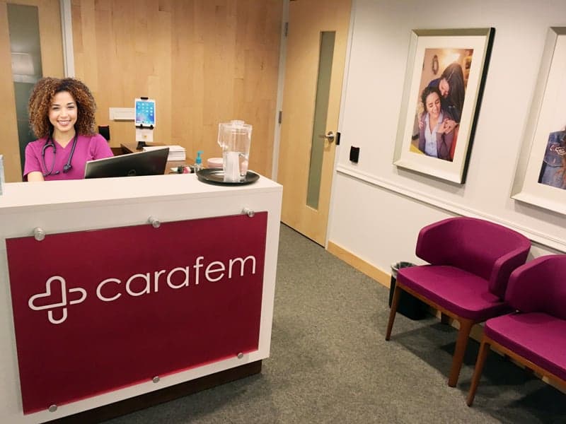carafem-reception front desk with provider staff member team carafem-reception front desk with provider staff member team